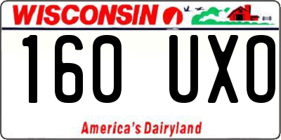 WI license plate 160UXO
