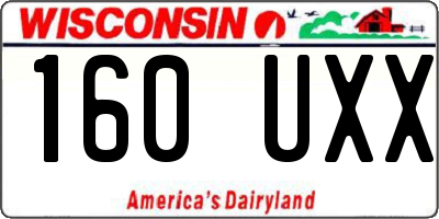 WI license plate 160UXX