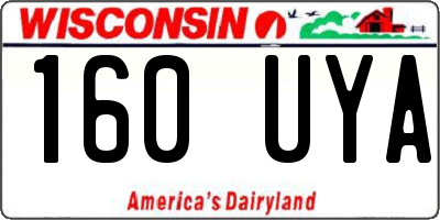WI license plate 160UYA