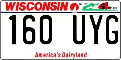 WI license plate 160UYG