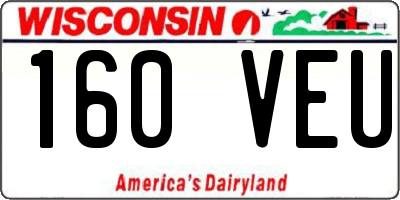 WI license plate 160VEU