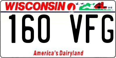 WI license plate 160VFG