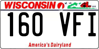 WI license plate 160VFI