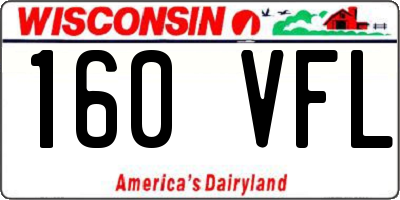WI license plate 160VFL