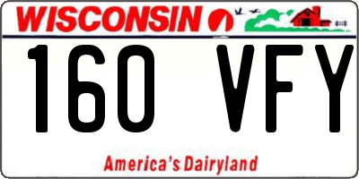 WI license plate 160VFY
