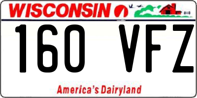 WI license plate 160VFZ