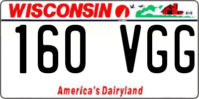 WI license plate 160VGG