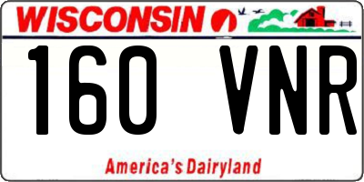 WI license plate 160VNR