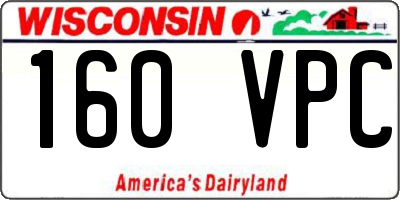 WI license plate 160VPC