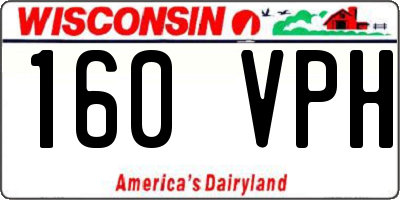 WI license plate 160VPH