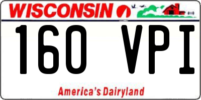 WI license plate 160VPI