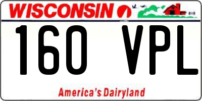 WI license plate 160VPL