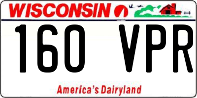 WI license plate 160VPR