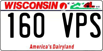 WI license plate 160VPS