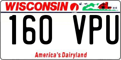 WI license plate 160VPU