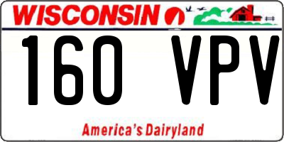 WI license plate 160VPV