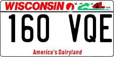WI license plate 160VQE