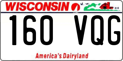 WI license plate 160VQG