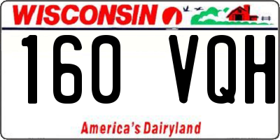 WI license plate 160VQH