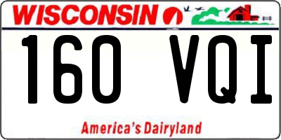 WI license plate 160VQI