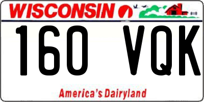 WI license plate 160VQK