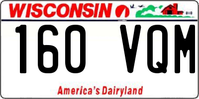 WI license plate 160VQM