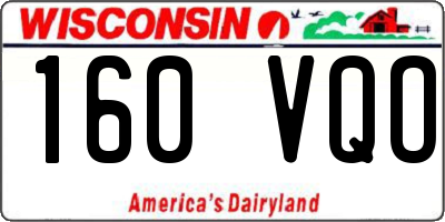 WI license plate 160VQO