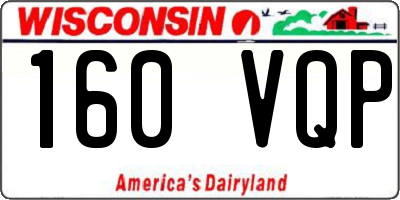 WI license plate 160VQP