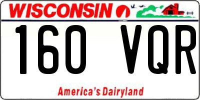 WI license plate 160VQR