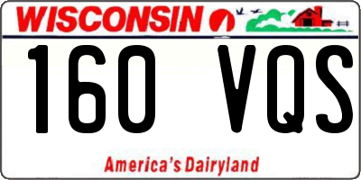 WI license plate 160VQS