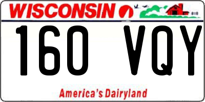 WI license plate 160VQY