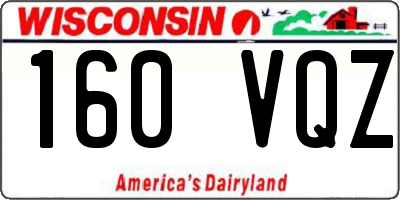 WI license plate 160VQZ