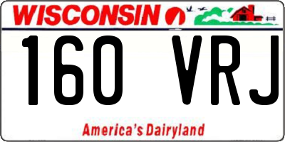WI license plate 160VRJ