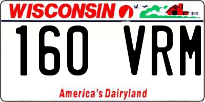 WI license plate 160VRM