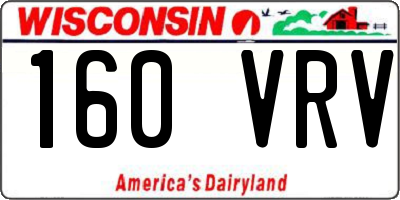 WI license plate 160VRV