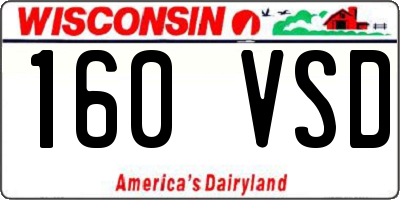 WI license plate 160VSD