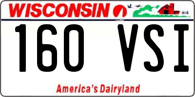 WI license plate 160VSI