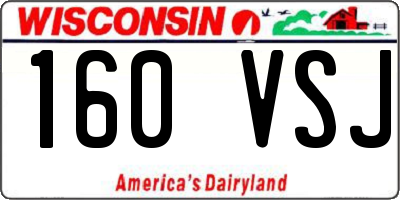 WI license plate 160VSJ