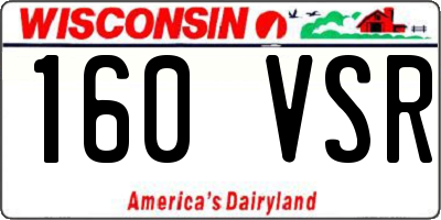 WI license plate 160VSR