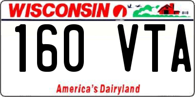 WI license plate 160VTA