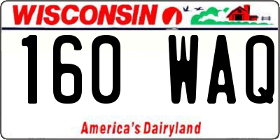 WI license plate 160WAQ