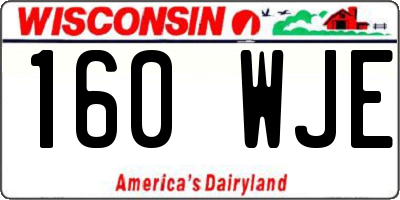 WI license plate 160WJE