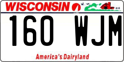 WI license plate 160WJM