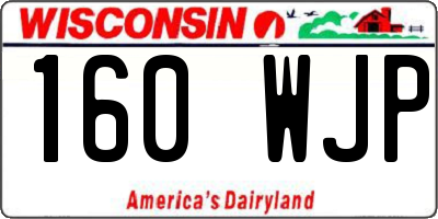 WI license plate 160WJP
