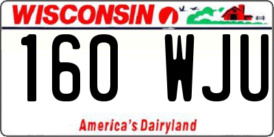 WI license plate 160WJU