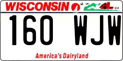 WI license plate 160WJW