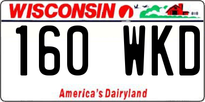 WI license plate 160WKD