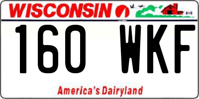WI license plate 160WKF