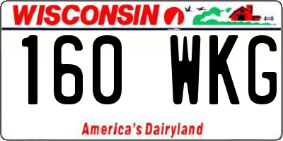 WI license plate 160WKG