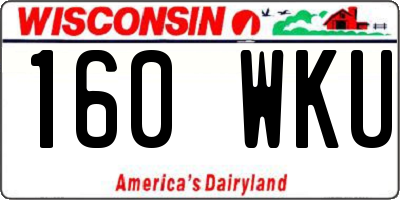 WI license plate 160WKU